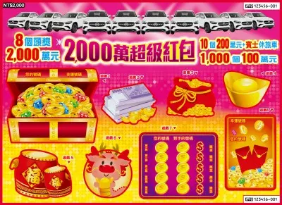 2000元刮刮樂-兩千萬大紅包